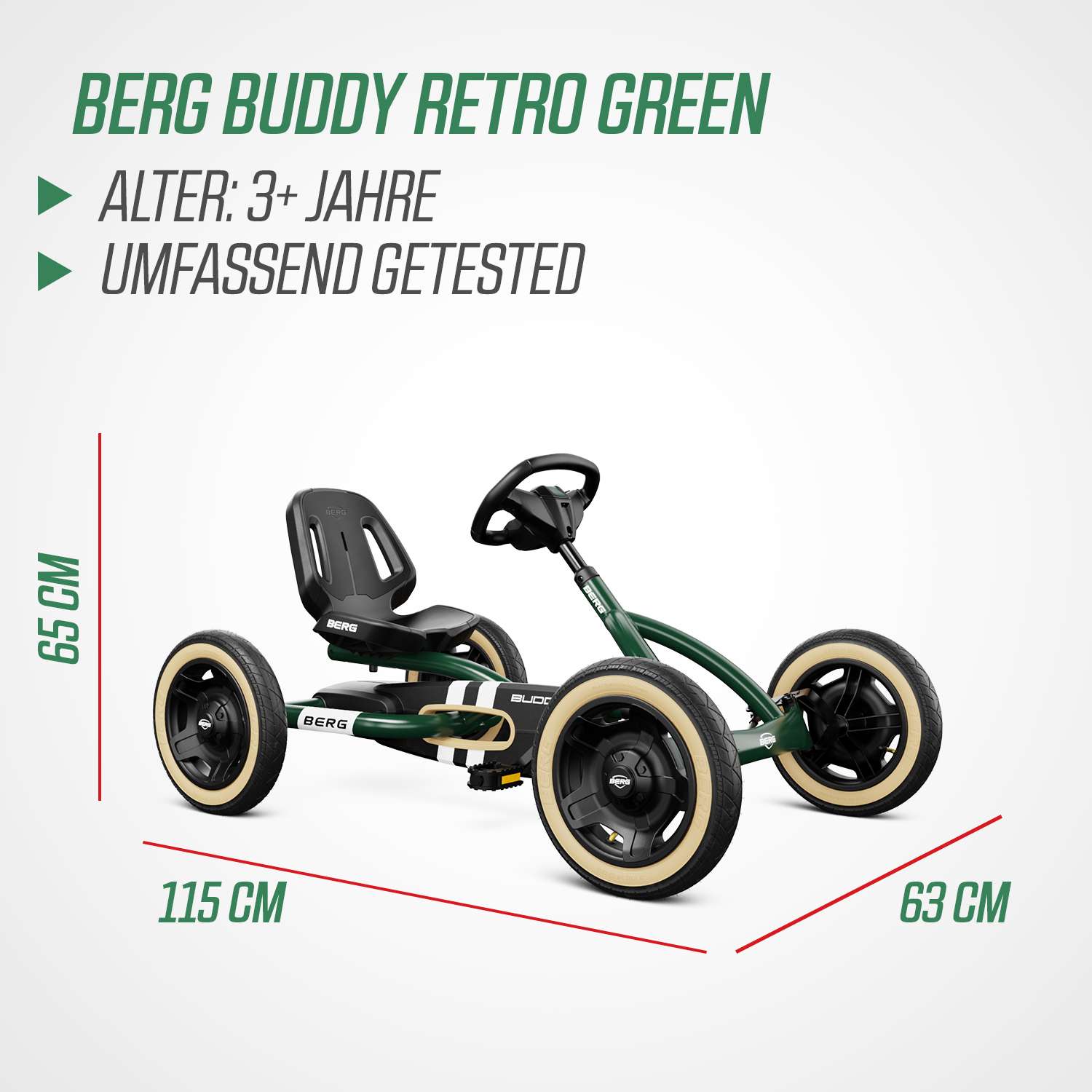BERG Gokart Buddy Retro Green BERG Gokart Buddy Retro Green